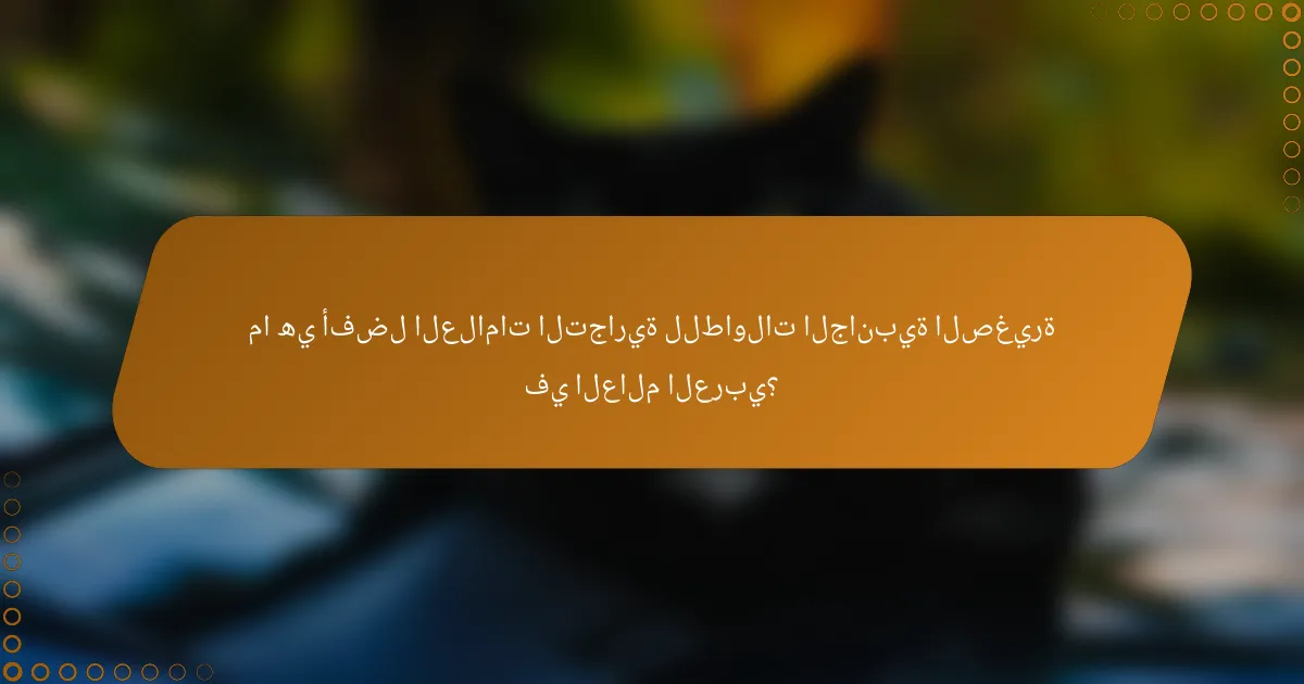 ما هي أفضل العلامات التجارية للطاولات الجانبية الصغيرة في العالم العربي؟