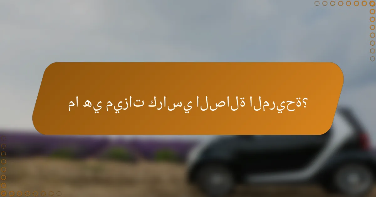 ما هي ميزات كراسي الصالة المريحة؟